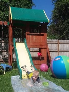 Kid Playing on Playground